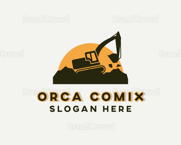 Excavator Construction Machinery Logo