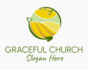Succulent - Field Landscape Shovel logo design