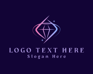Gradient Precious Diamond logo design