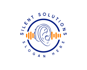 Deaf - Audiology Hearing Aid logo design