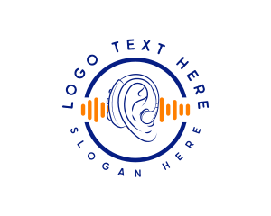 Ear - Audiology Hearing Aid logo design