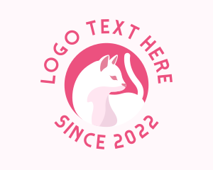 Pet Shop - Pink Cat Pet logo design