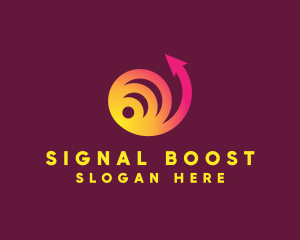 Circle Signal Arrow logo design