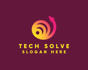 Solution - Circle Signal Arrow logo design