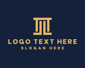 Law - Gold Pillar Architecture logo design