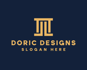 Gold Pillar Architecture logo design