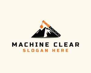 Mountain Wrecking Ball Machine logo design