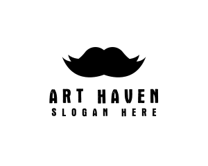 Mustache Hair Barber logo design