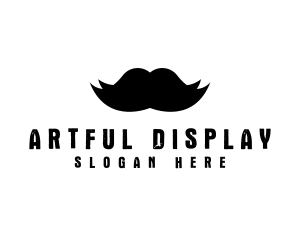 Mustache Hair Barber logo design