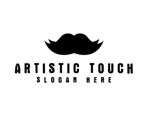 Mustache Hair Barber logo design