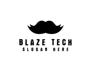 Mustache Hair Barber logo design