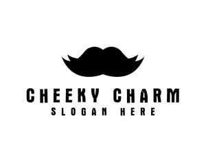 Cheeky - Mustache Hair Barber logo design