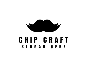 Mustache Hair Barber logo design