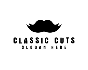 Mustache Hair Barber logo design