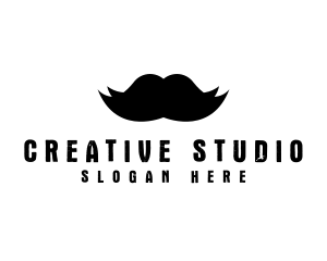 Mustache Hair Barber logo design