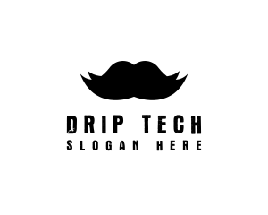 Mustache Hair Barber logo design