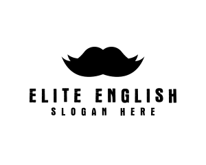 English - Mustache Hair Barber logo design