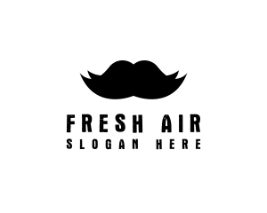 Mustache Hair Barber logo design