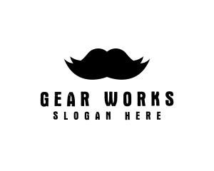 Mustache Hair Barber logo design