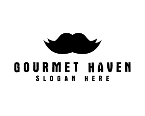 Mustache Hair Barber logo design