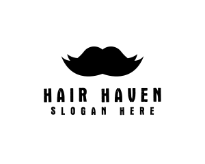 Hair - Mustache Hair Barber logo design