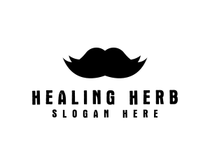 Mustache Hair Barber logo design