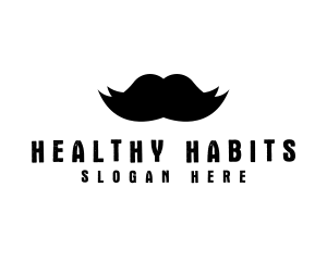 Mustache Hair Barber logo design