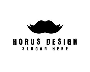 Mustache Hair Barber logo design