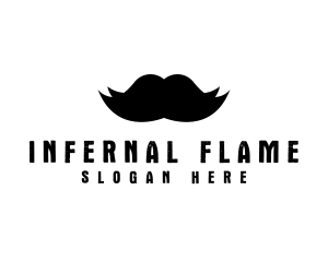 Mustache Hair Barber logo design