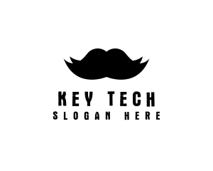 Mustache Hair Barber logo design