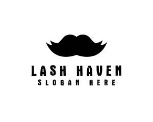 Mustache Hair Barber logo design