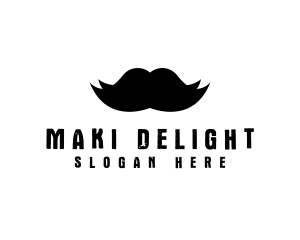 Mustache Hair Barber logo design