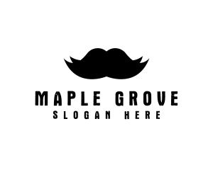 Mustache Hair Barber logo design