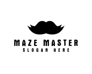 Mustache Hair Barber logo design