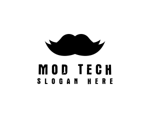 Mustache Hair Barber logo design