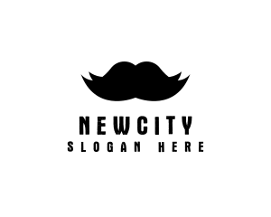 Mustache Hair Barber logo design