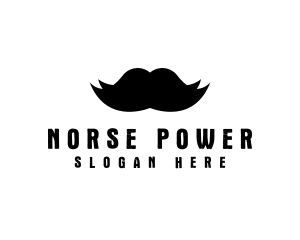 Mustache Hair Barber logo design