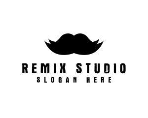 Mustache Hair Barber logo design