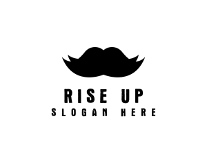 Mustache Hair Barber logo design