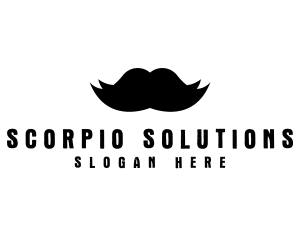 Mustache Hair Barber logo design