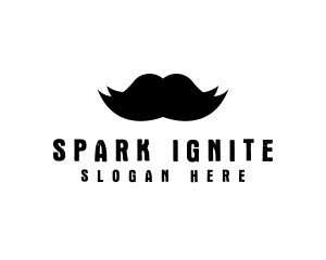 Mustache Hair Barber logo design