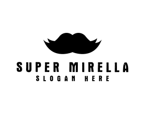Mustache Hair Barber logo design