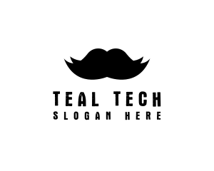 Mustache Hair Barber logo design