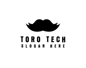 Mustache Hair Barber logo design