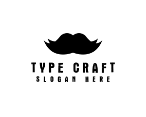 Mustache Hair Barber logo design