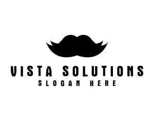 Mustache Hair Barber logo design