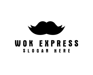 Mustache Hair Barber logo design