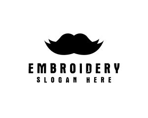 Mustache Hair Barber logo design