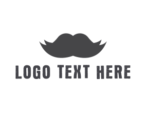 Black - Black Mustache Hair logo design