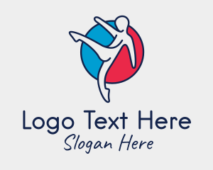 High - Kick Fitness Karate logo design